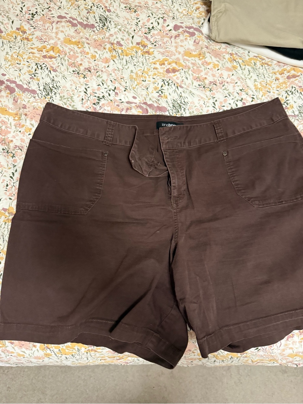 Lane Bryant Brown Cotton Bermuda Shorts